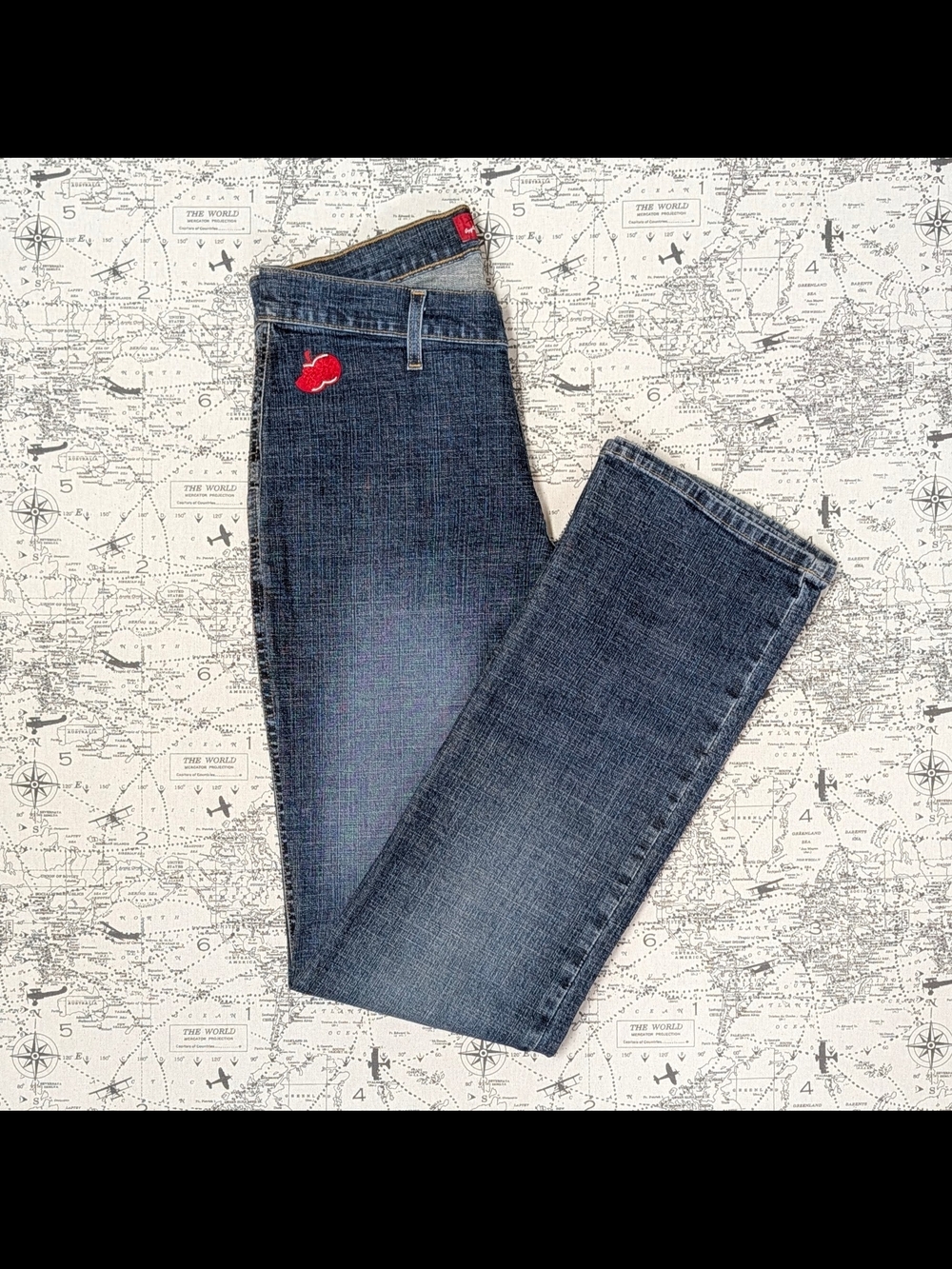 Vintage Apple Bottoms Y2K Medium Wash Straight Leg Jeans Size 10